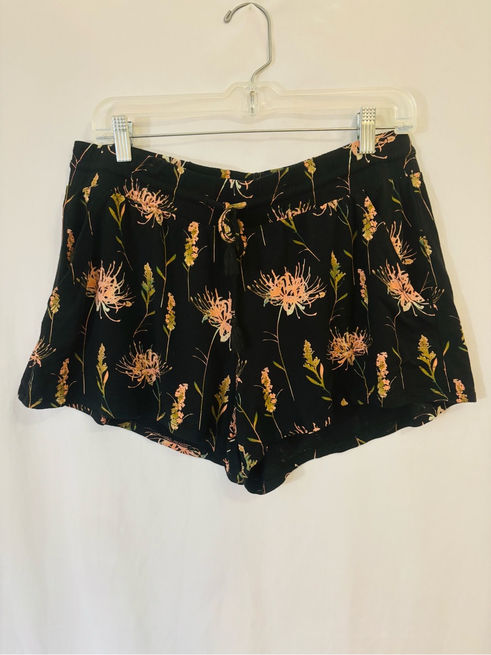 Stars Above Black Floral Shorts